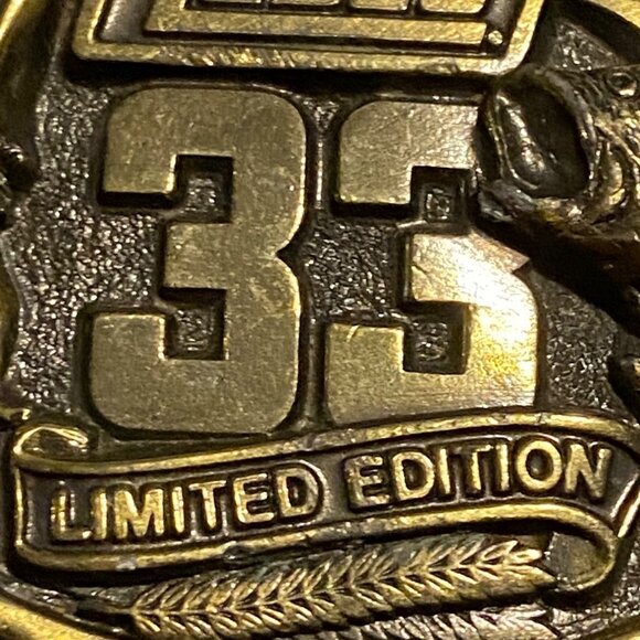 Zebco 33 33rd Anniversary 1955-1988 Limited Edition Brass Belt Buckle Fishing Th - Picture 11 of 14
